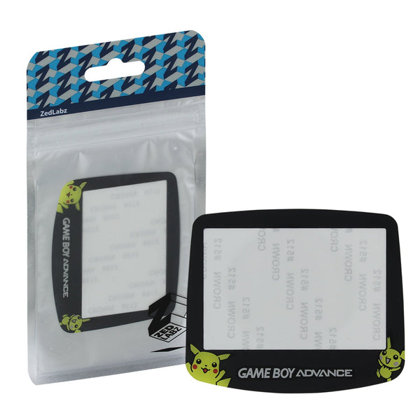 ZedLabz Pokemon edition replacement screen lens plastic cover with Pikachu for Nintendo Game Boy Advance