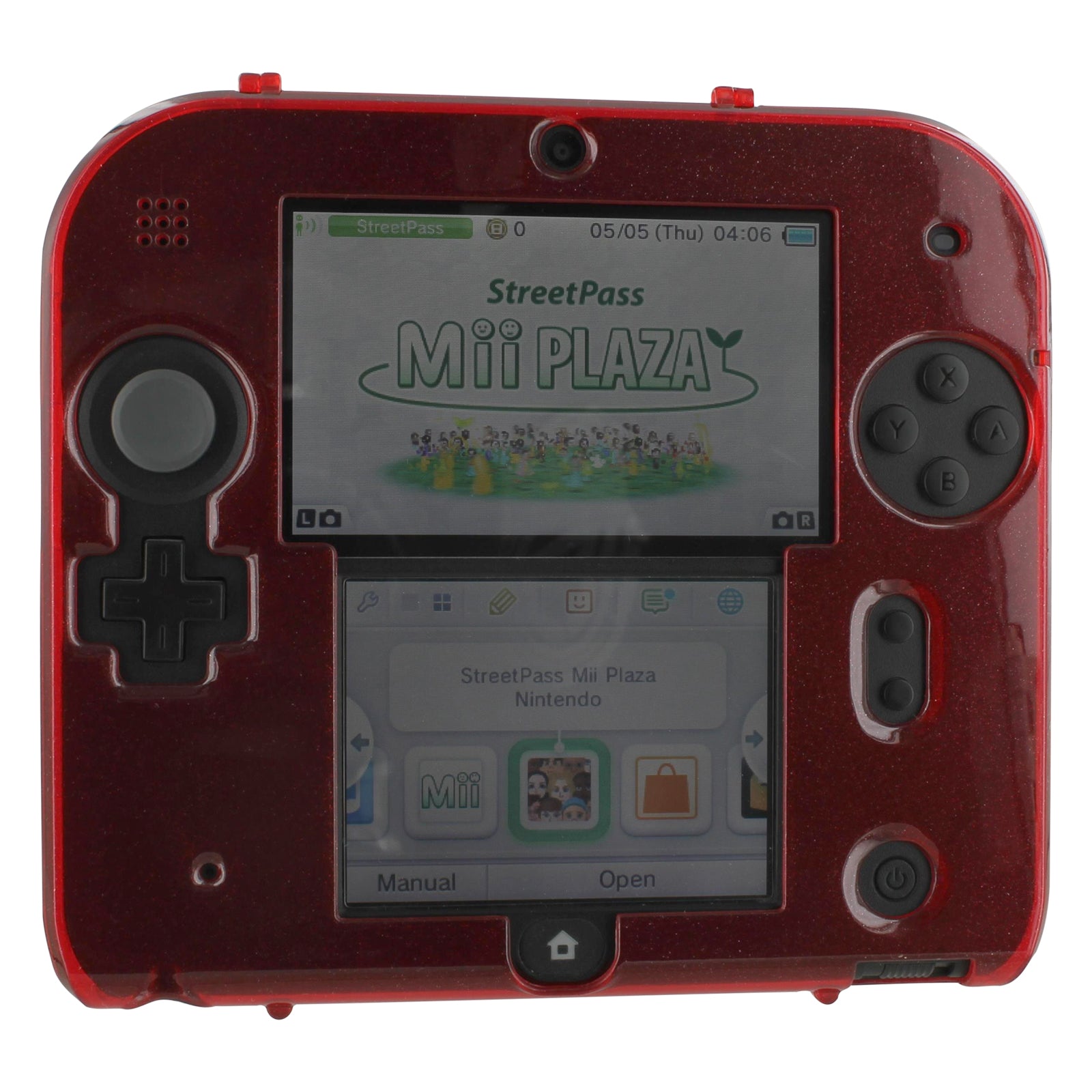 Zedlabz polycarbonate plastic hard case protective armour cover shell for Nintendo 2DS – red