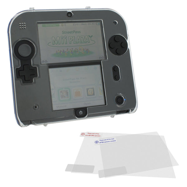 Zedlabz polycarbonate plastic hard case & screen protector kit for Nintendo 2DS - Clear