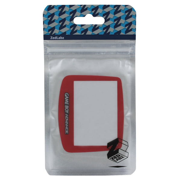 ZedLabz replacement screen lens plastic cover for Nintendo Game Boy Advance - red