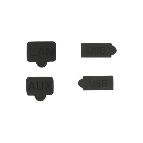 ZedLabz silicone rubber dust cover port plugs aux USB lan for Sony PS4 PlayStation 4 - black