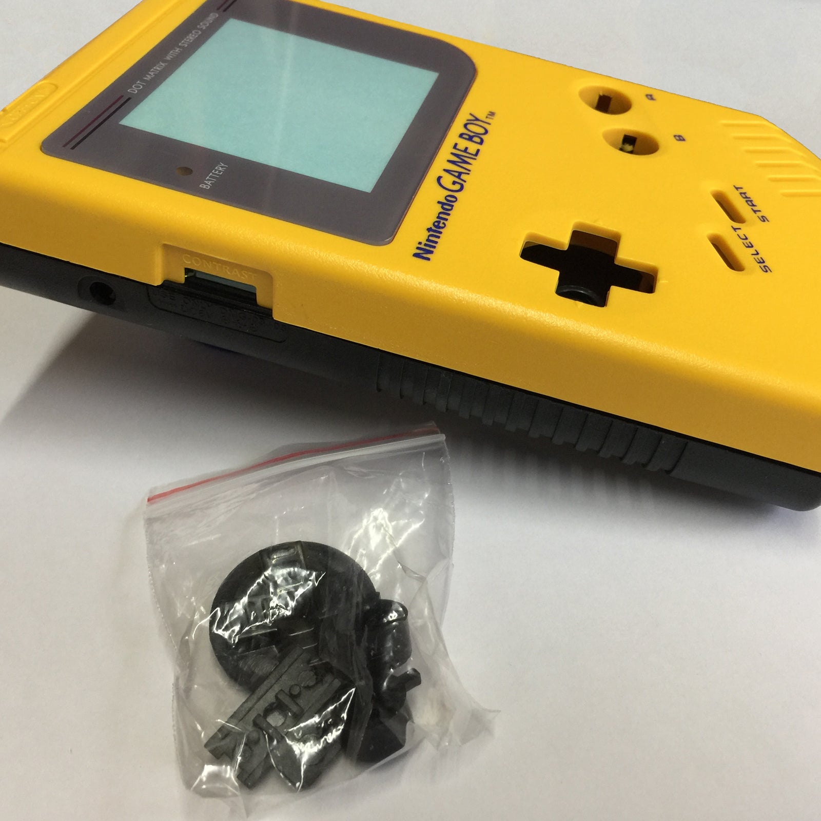 ZedLabz two tone replacement housing shell case mod kit for Nintendo Game Boy DMG-01 - yellow & black