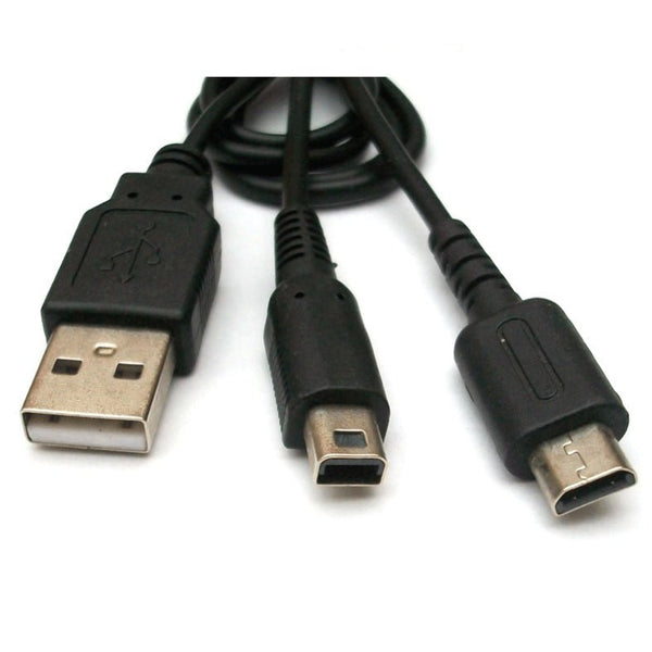 ZedLabz USB charging cable for Nintendo 3DS 2DS DSi DS Lite 2 in 1 adapter lead
