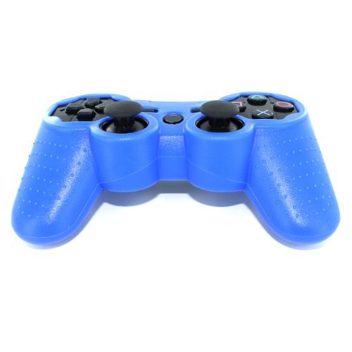 ZedLabz value soft silicone rubber skin grip cover for Sony PS3 controllers - royal blue