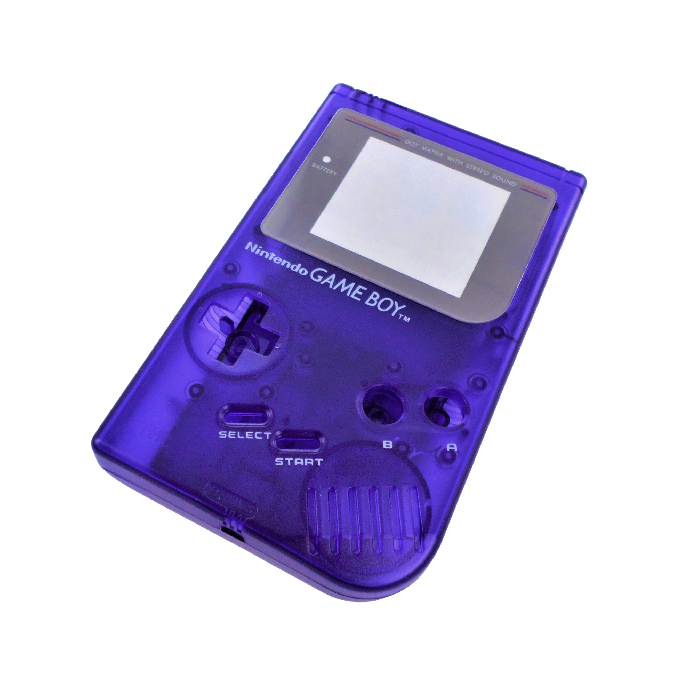 Housing shell case repair kit for Nintendo Game Boy DMG-01 replacement - Clear Grape Purple | ZedLabz