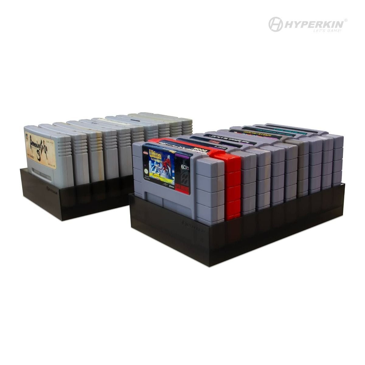 10 Game cartridge storage tray stand for Super Nintendo SNES (2 Pack) | Hyperkin