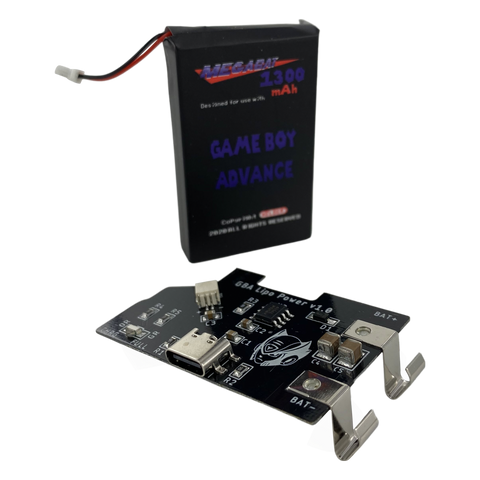 USB C battery pack for Nintendo Game Boy Advance by Helder 1300 Mah rechargable Lipo mod GBA | Helders Game Tech
