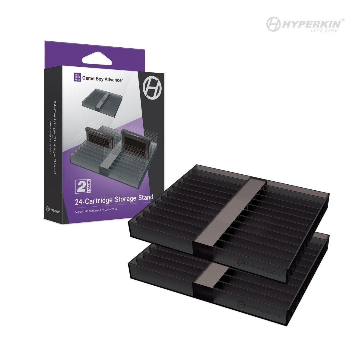 24 Game cartridge storage tray stand for Nitendo Game Boy, Color & Advance carts - 2 pack | Hyperkin