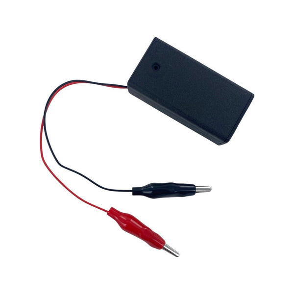 AA Battery holder testing pack with alligator / crocodile clips & on/off switch, ideal for console testing | ZedLabz