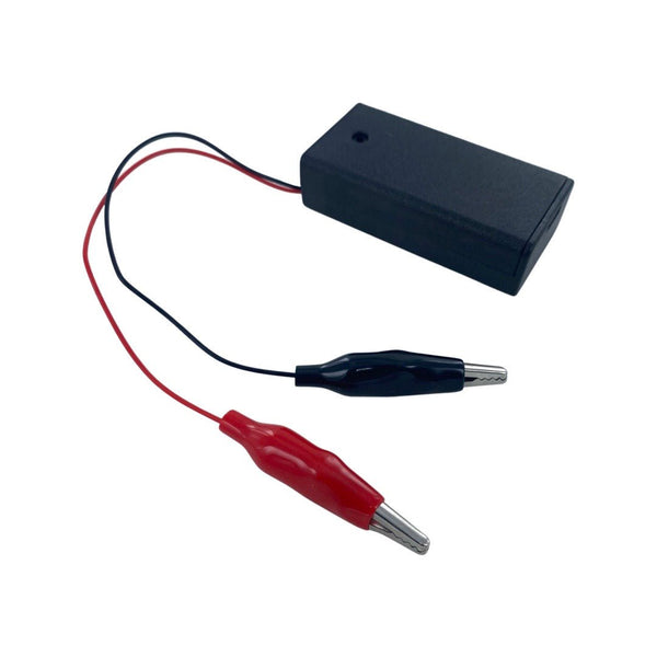 AA Battery holder testing pack with alligator / crocodile clips & on/off switch, ideal for console testing | ZedLabz