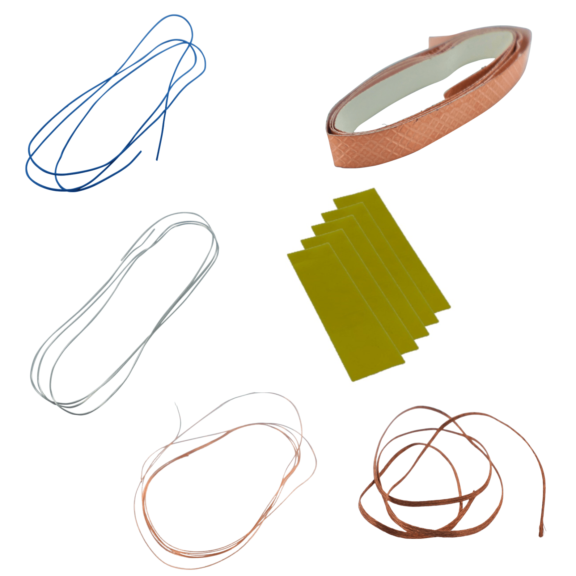 Beginner essentials kit for repairs & mods Solder, Solder wick, hook up & bare copper wire, Kapton & copper tape - 50cm | ZedLabz