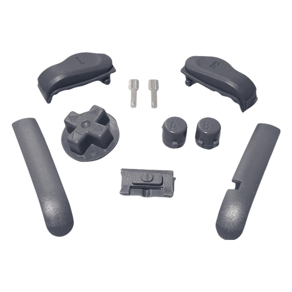Button set for Nintendo Game Boy Advance handheld console complete set - Dark Grey | Funnyplaying
