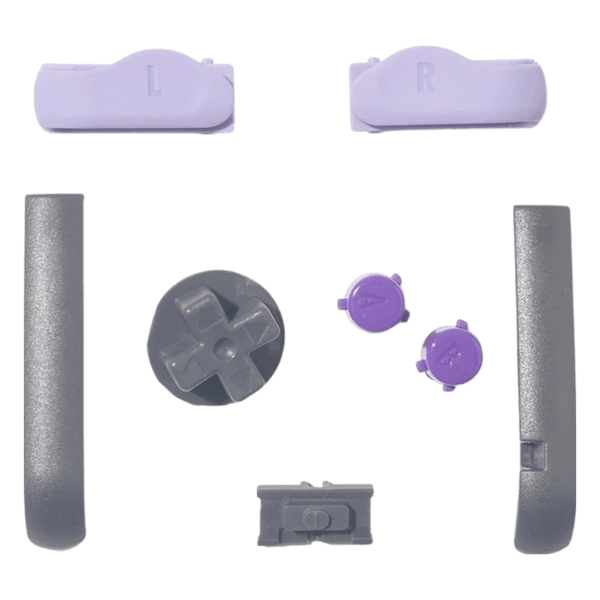 Button set for Nintendo Game Boy Advance handheld console complete set - SNES Purple & Grey | Funnyplaying