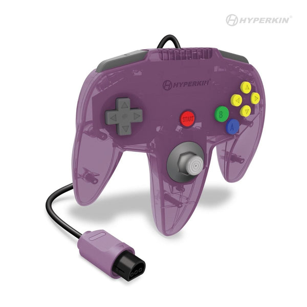 Captain Premium wired controller for Nintendo 64 N64 console - Amethyst Purple | Hyperkin