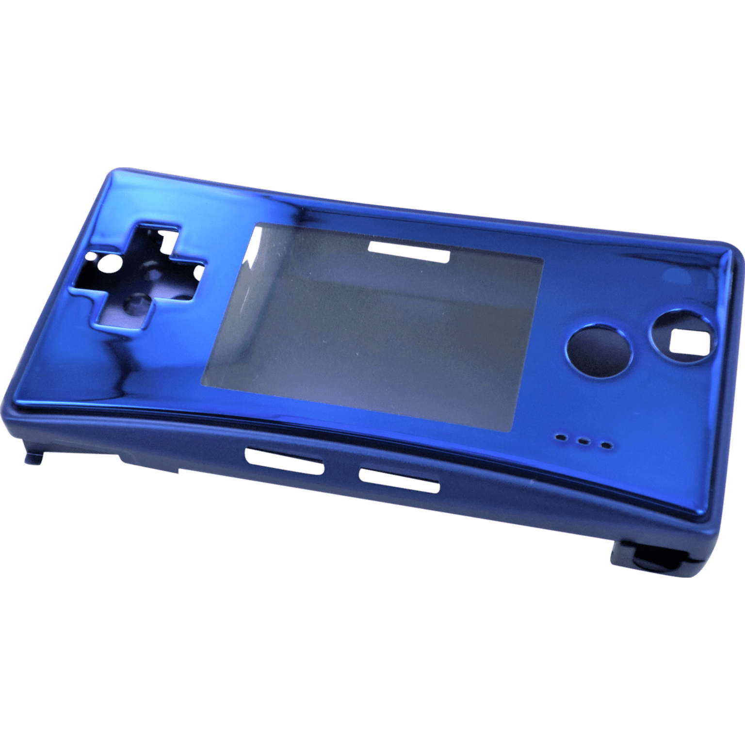Full housing shell for Nintendo Game Boy Micro console replacement mod kit - Chrome Blue | ZedLabz