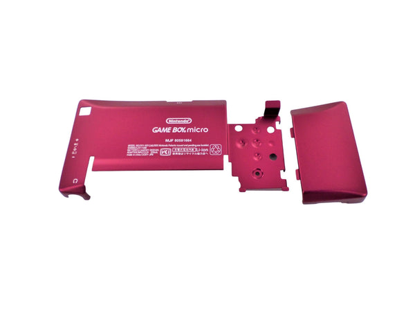 Full housing shell for Nintendo Game Boy Micro console replacement mod kit - Chrome Red | ZedLabz