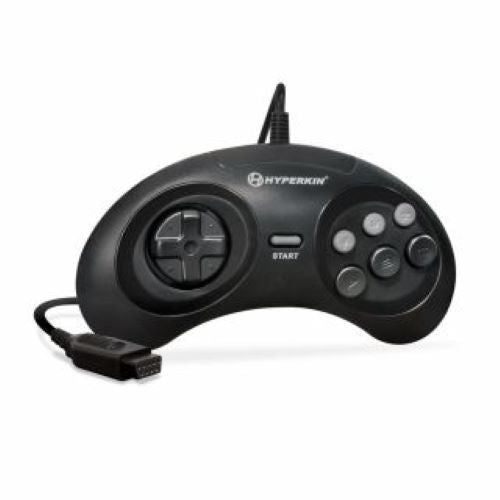 GN6 Premium controller for Sega Genesis - Black | Hyperkin