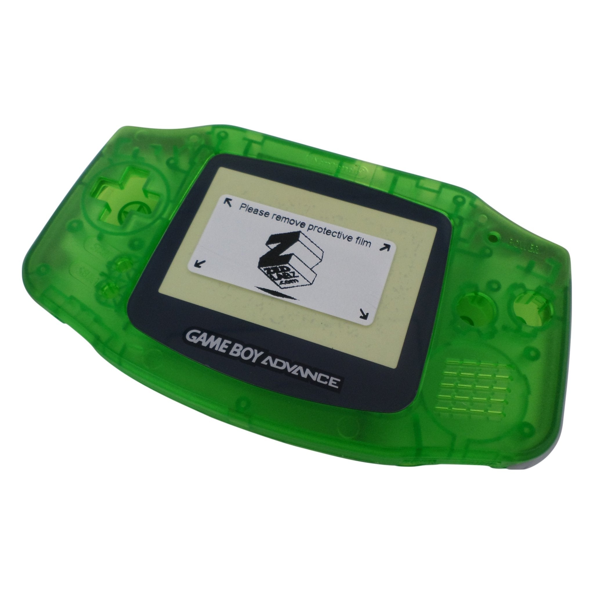 Housing for Nintendo Game Boy Advance console shell full replacement mod kit - Transparent green | ZedLabz - 1