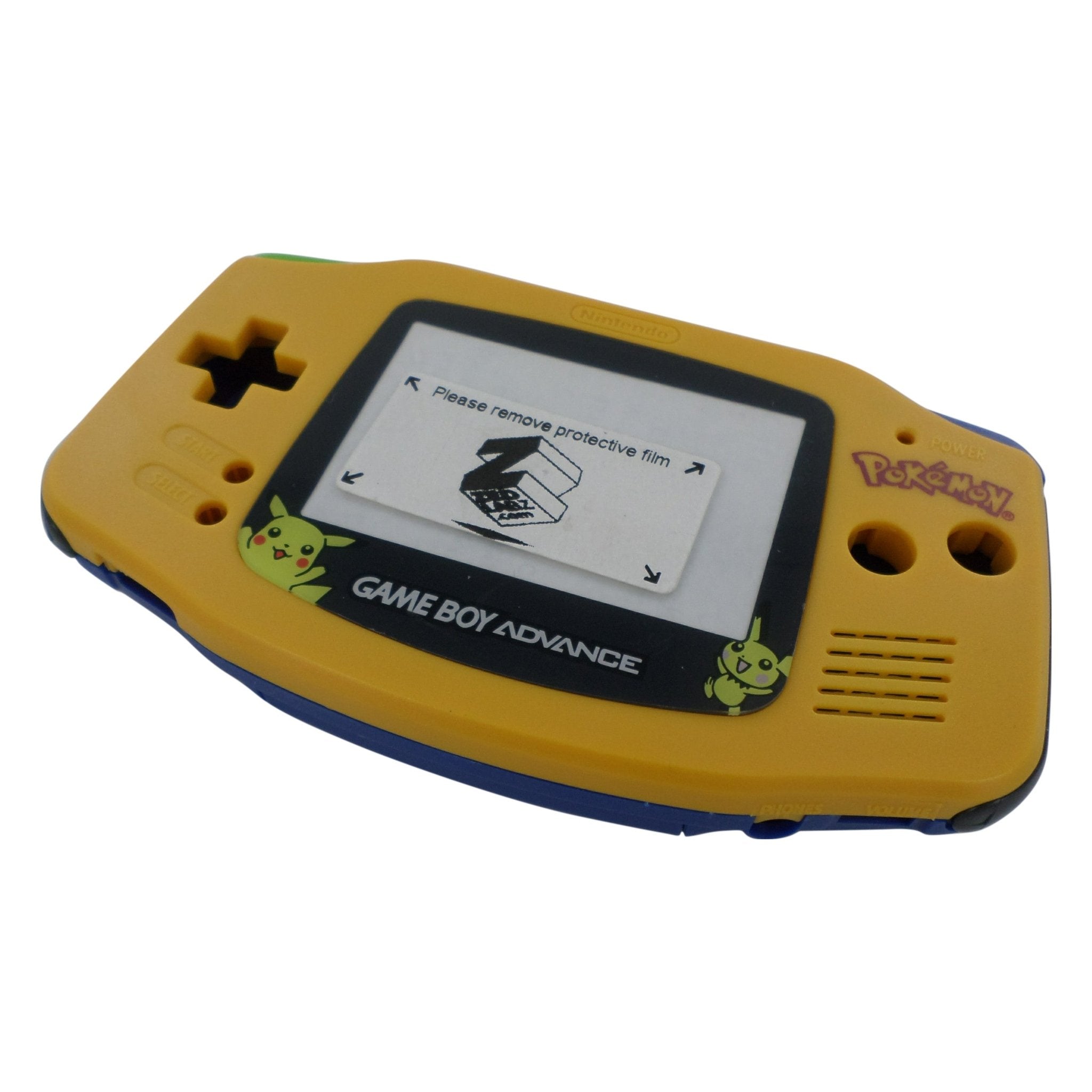 Housing shell for Game Boy Advance Nintendo replacement casing case with  Pokemon screen Yellow Blue Pokemon edition ZedLabz
