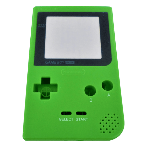 Housing shell for Nintendo GameBoy Pocket console case repair replacement kit - Green/White Writing | ZedLabz