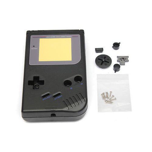 Housing shell kit for Nintendo Game Boy DMG - 01 console case repair replacement - Black REFURB | ZedLabz - 1