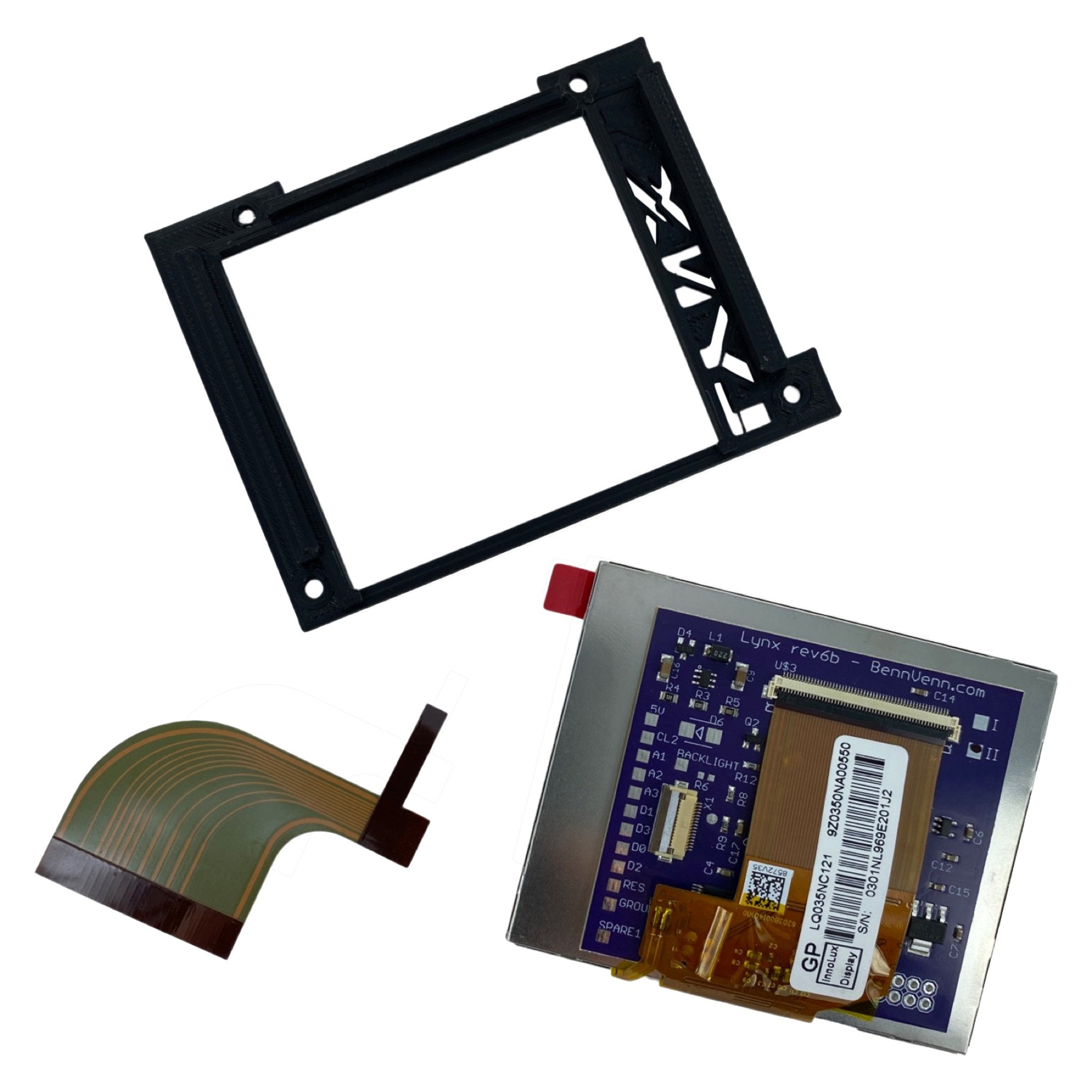 IPS LCD screen upgrade kit for Atari Lynx model 2 handheld console drop in solderless mod | BennVenn