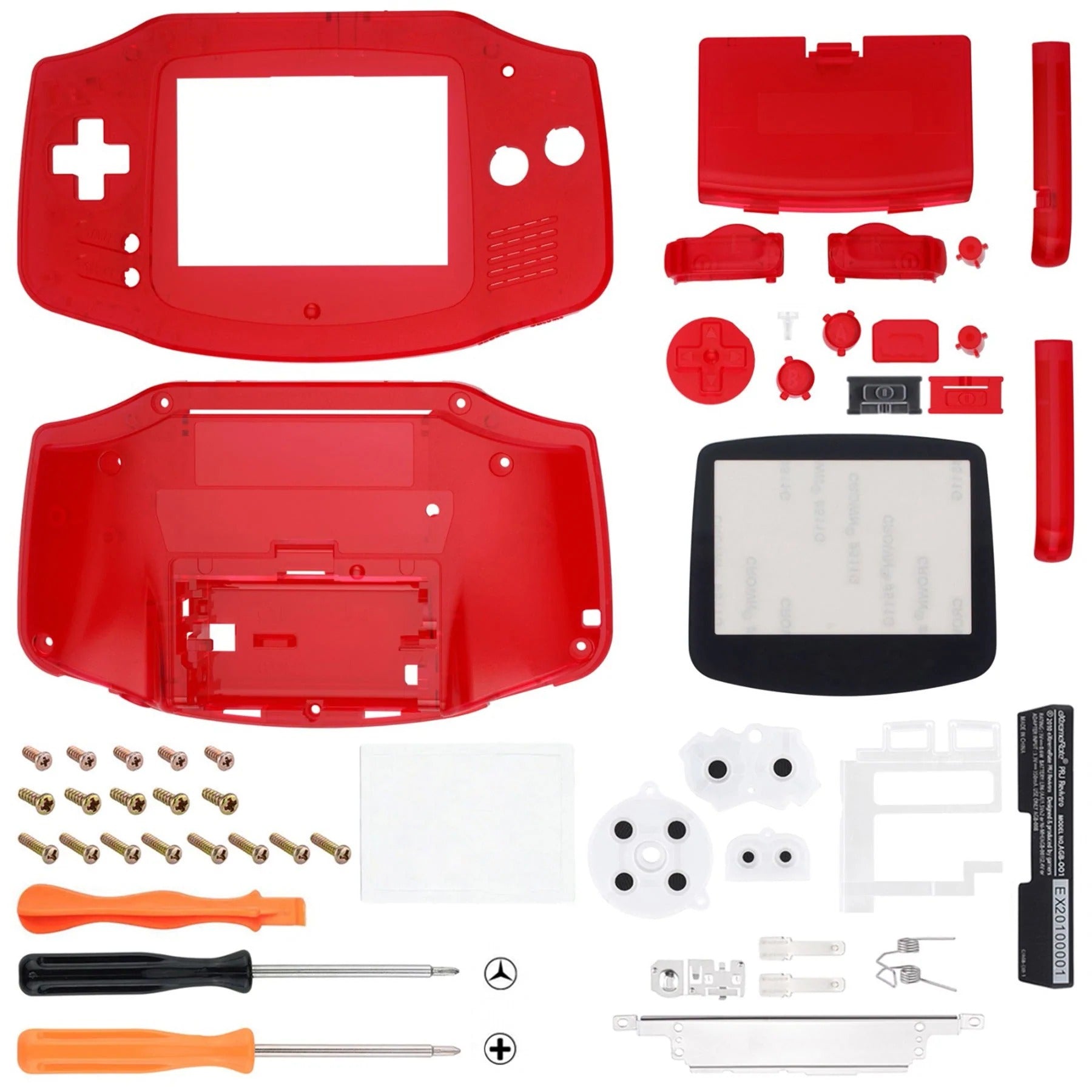 IPS ready shell for Nintendo Game Boy Advance custom modified replacement housing kit supports IPS & Original screens - Semi Transparent GBA AGB | eXtremeRate