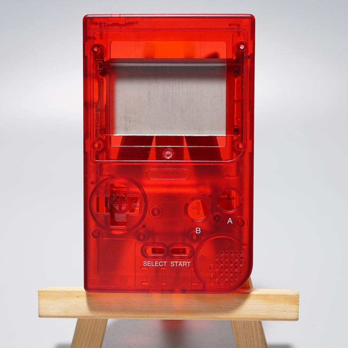 IPS screen ready replacement shell for Game Boy Pocket handheld console modified housing MGB - Clear dark red | Funnyplaying