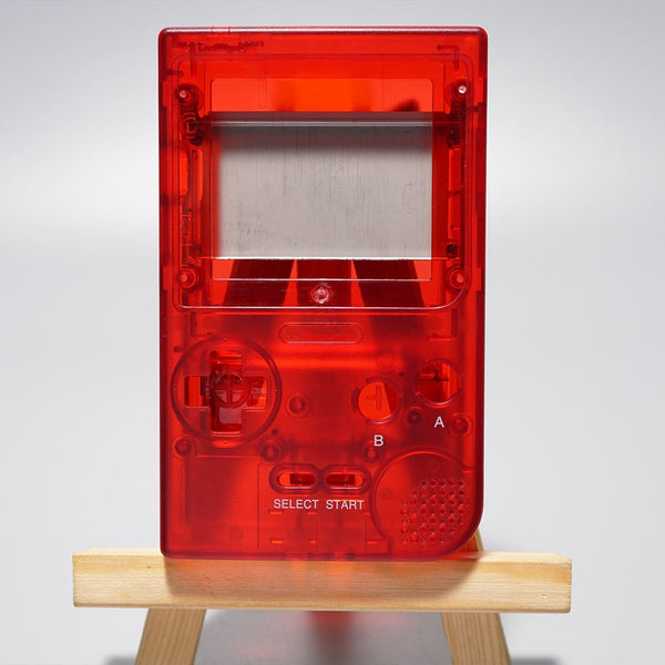 IPS screen ready replacement shell for Game Boy Pocket handheld console modified housing MGB - Clear dark red | Funnyplaying