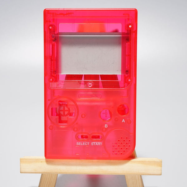 IPS screen ready replacement shell for Game Boy Pocket handheld console modified housing MGB - Rose clear red | Funnyplaying