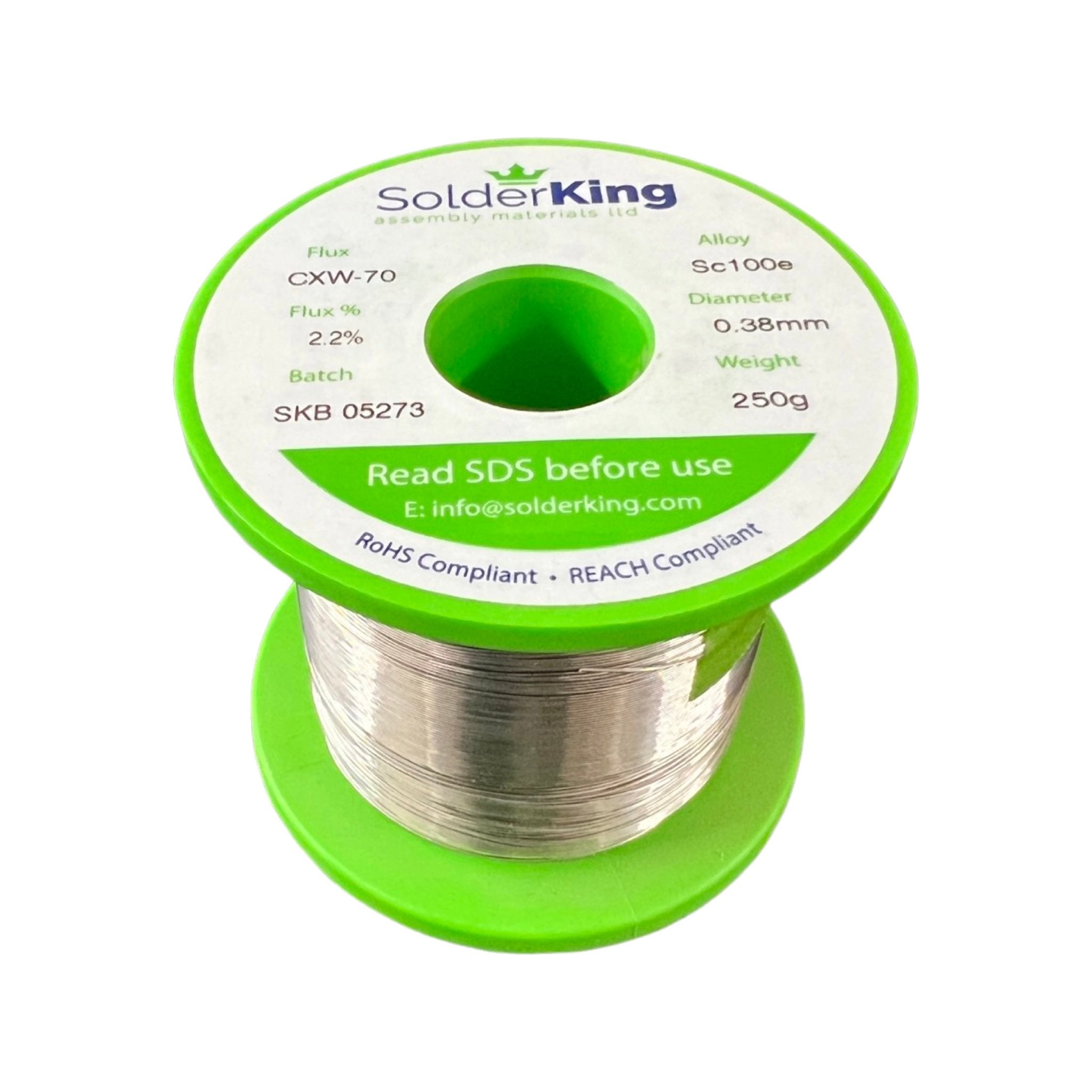 Lead free UK made solder 0.38mm 250g