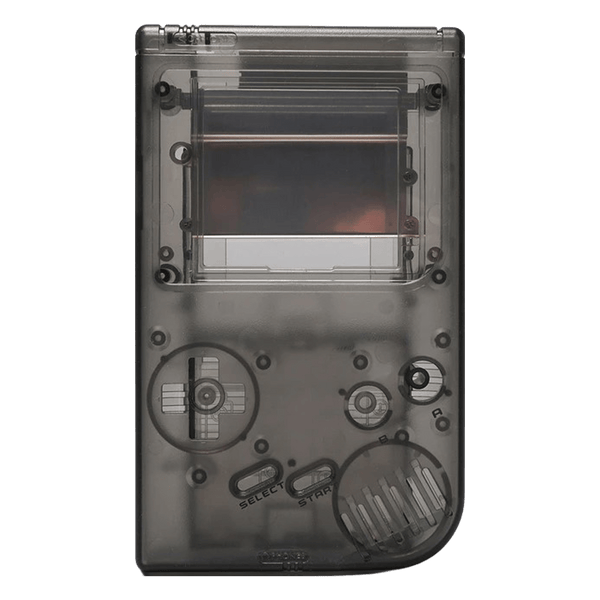 Modified IPS screen ready housing shell for Nintendo Game Boy DMG-01 console - Clear Black | Funnyplaying