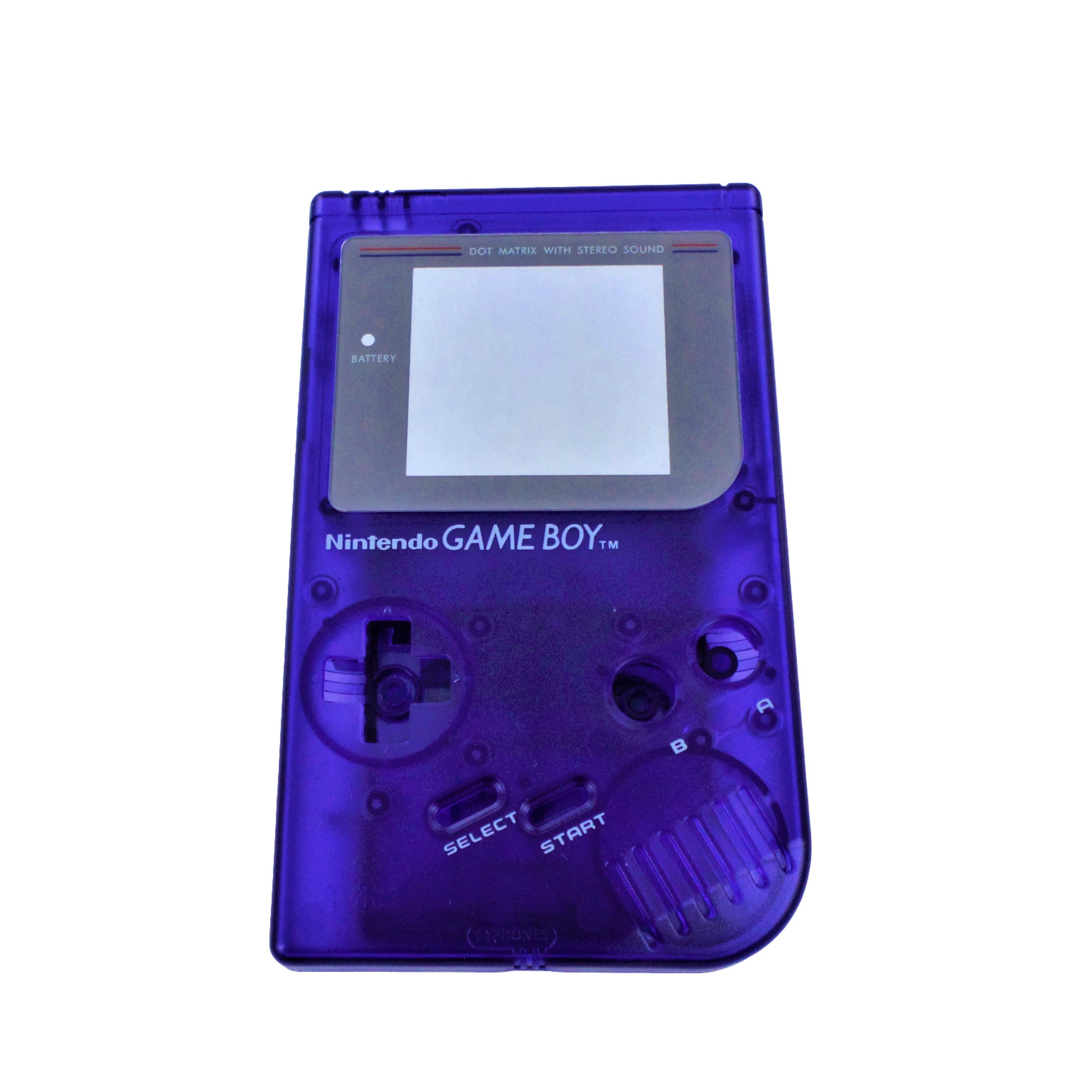 Housing shell case repair kit for Nintendo Game Boy DMG-01 replacement - Clear Grape Purple | ZedLabz