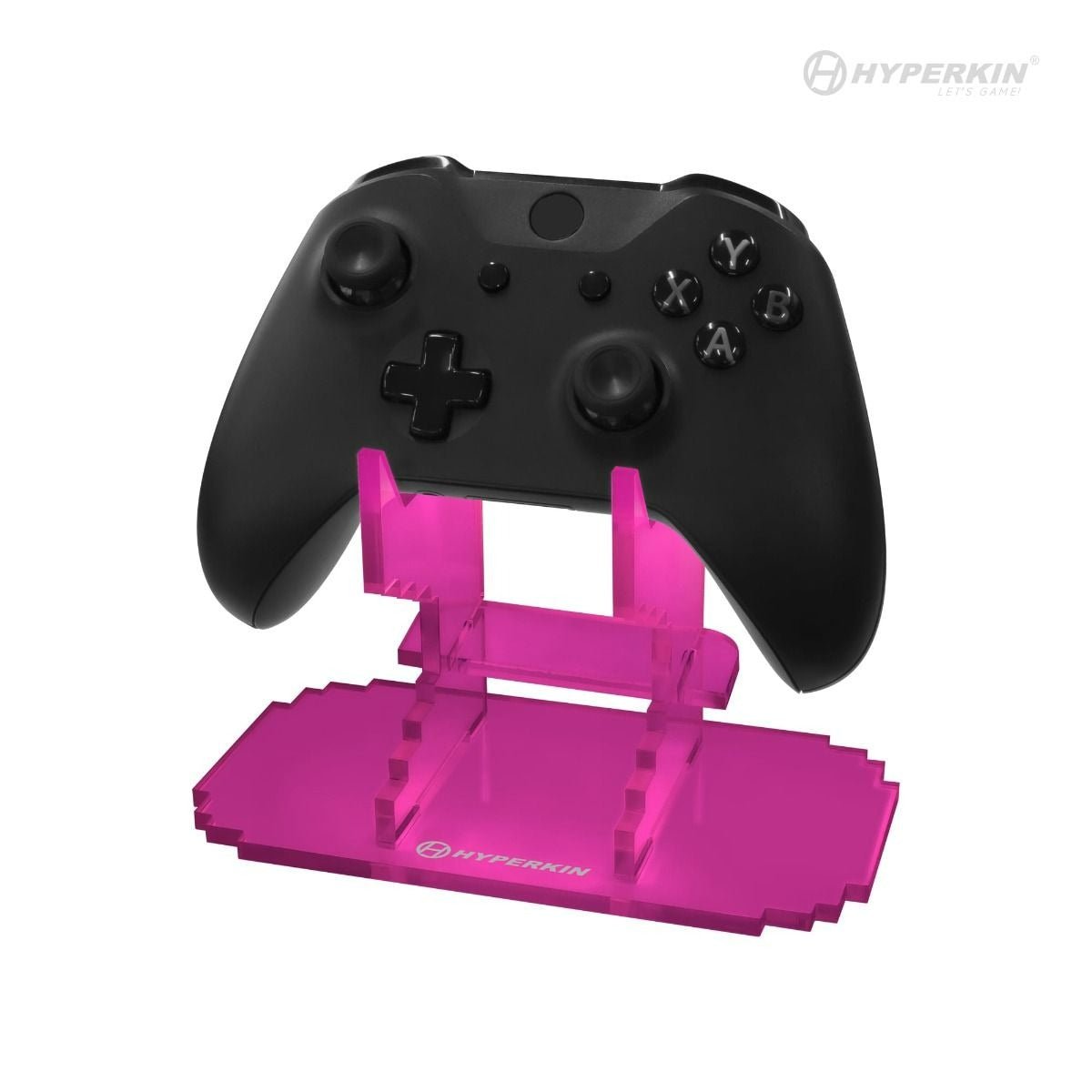 Pixel Art universal acrylic controller stand for Xbox, Playstation, Nintendo - Pink | Hyperkin