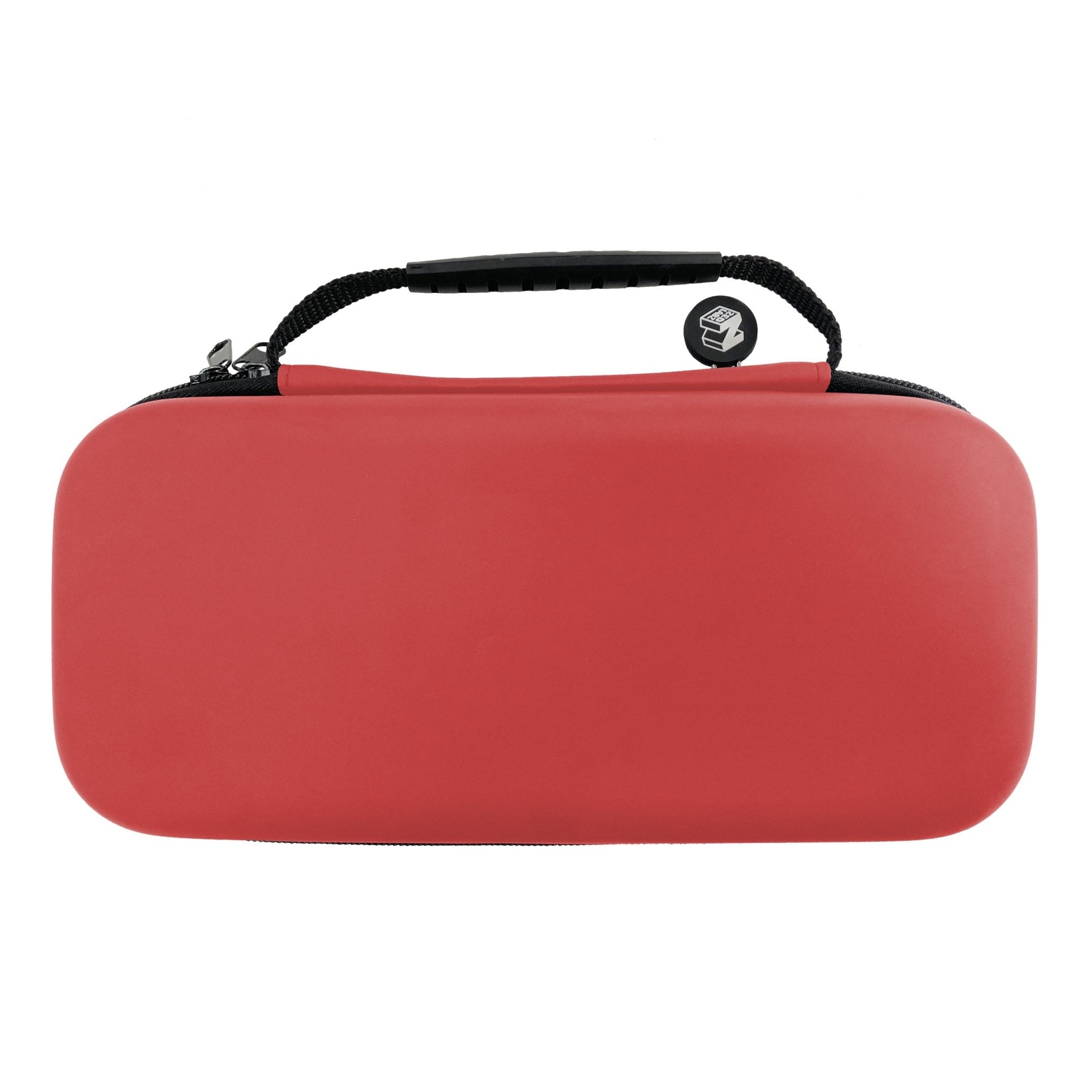 Premium EVA carry case for Nintendo Switch hard protective travel case with built in game storage - Red | Zedlabz