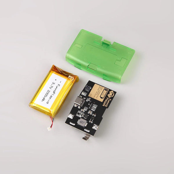 Rechargeable battery pack for Nintendo Game Boy Advance USB C mod 1800 Mah Lipo - Clear green | Funnyplaying