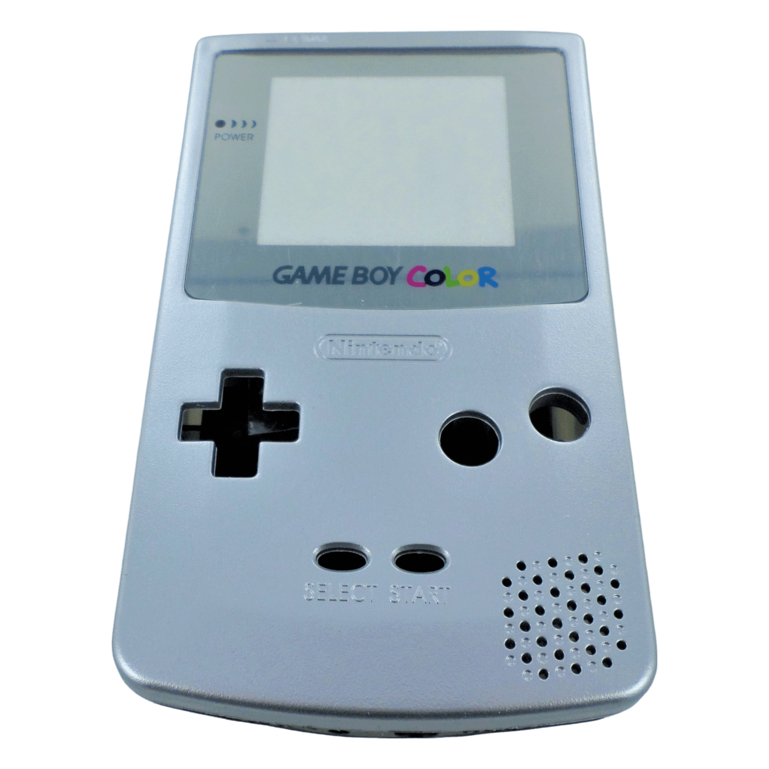 Replacement housing shell case repair kit for Nintendo Game Boy Color handheld console - Two Tone Silver/Clear Black | ZedLabz