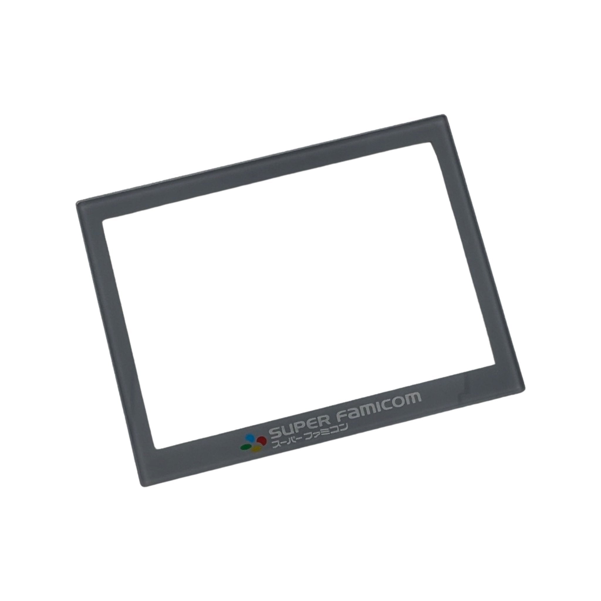 Screen lens GLASS for Game Boy Macro console & Holographic reproduction sticker - Grey Famicom style | Obirux