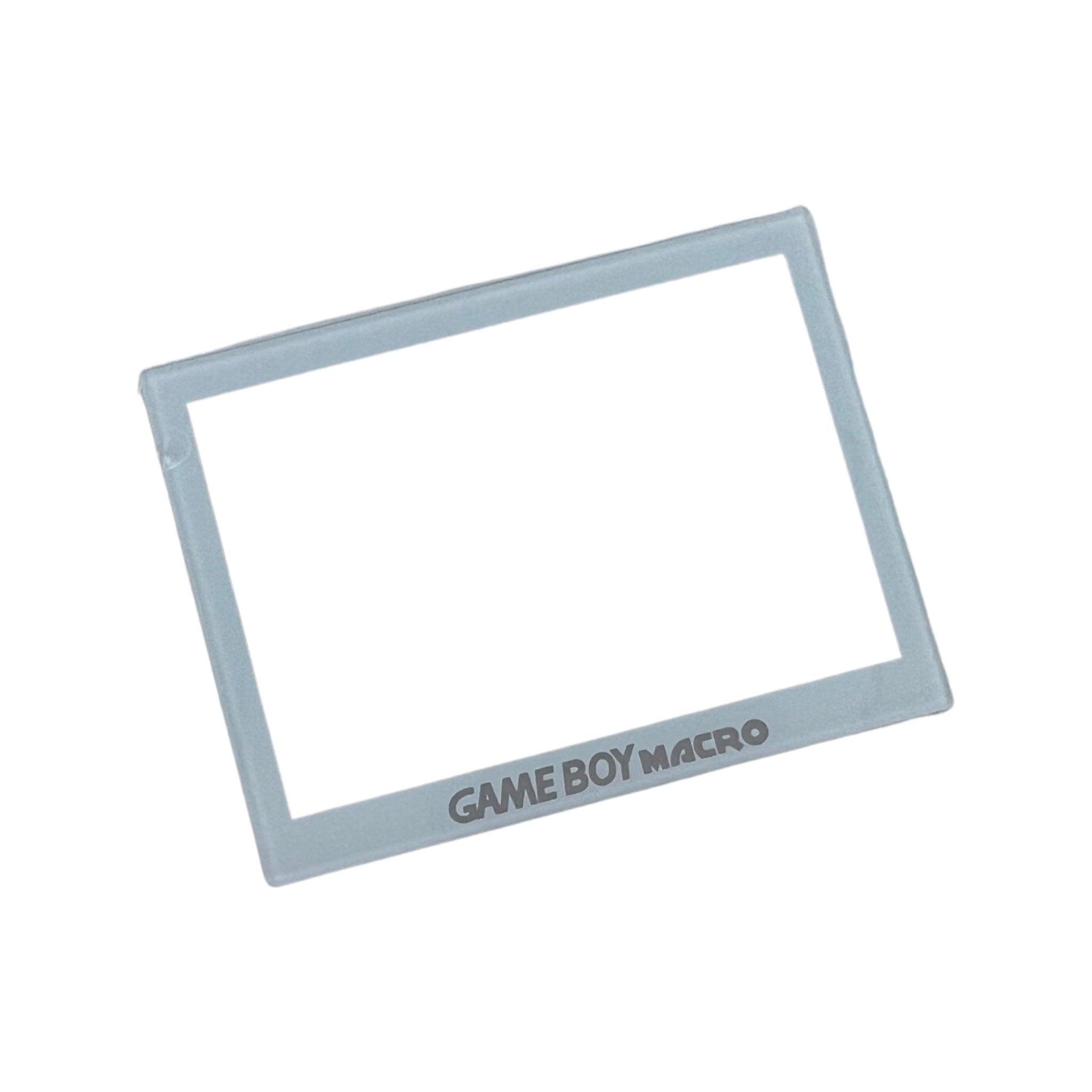 Screen lens GLASS for Game Boy Macro console & Holographic reproduction sticker - White | Obirux