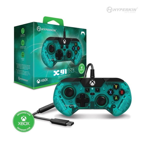 X91 retro style wired controller gamepad for Microsoft Xbox Series X/ Xbox Series S/ Xbox One/ Windows 10/11 PC - Clear green | Hyperkin