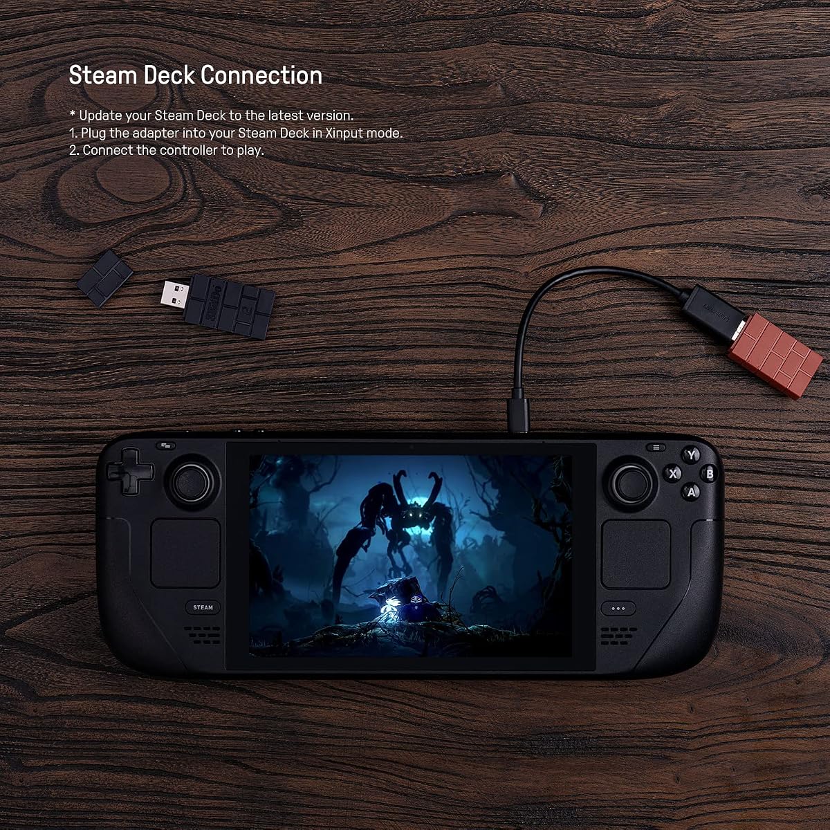 Wireless USB Adapter 2 - Bluetooth controller receiver for Switch, PC, macOS, Raspberry Pi & PS Classic - Brown | 8BitDo