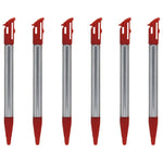 Metal Extendable Stylus Pens For Nintendo 2DS XL - 6 Pack Red | ZedLabz