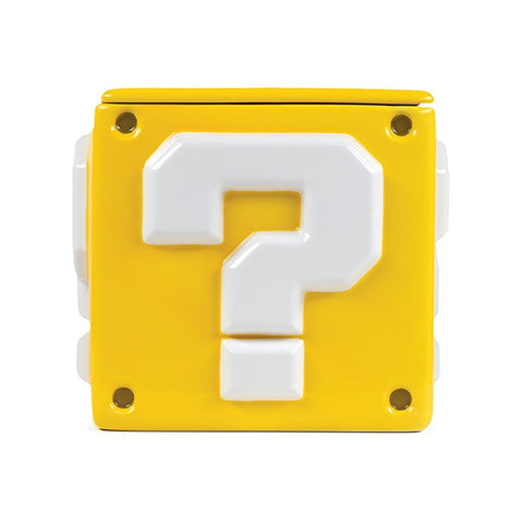 Super Mario Question Mark Block ceramic cookie / storage Jar | Pyramid