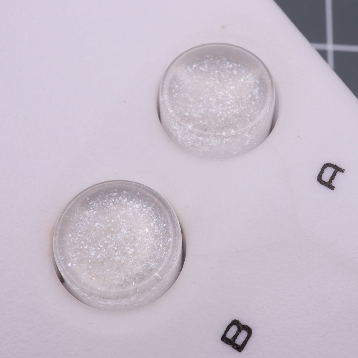 Hand cast custom resin buttons for Nintendo NES controller NES-004 (also fits Game Boy DMG-01) - Pearl White | Lab Fifteen Co