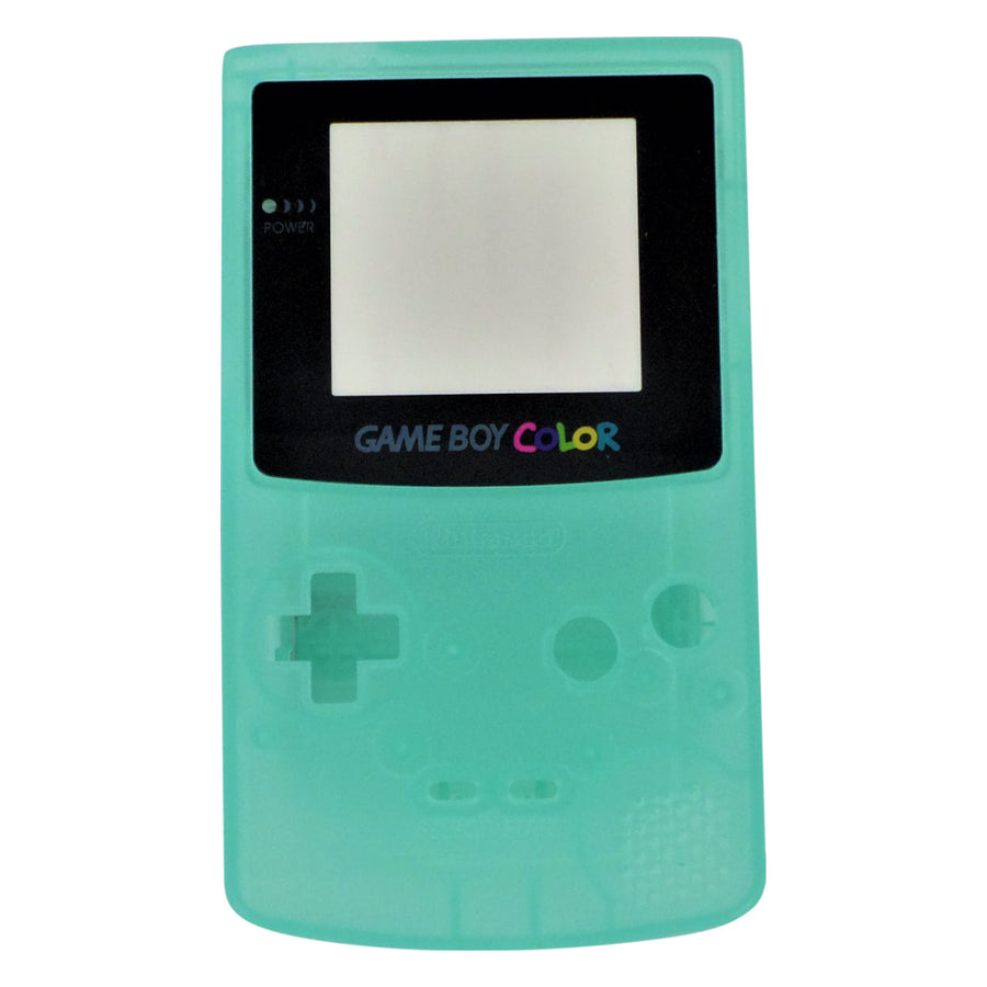 Modified complete housing shell for IPS LCD screen Nintendo Game Boy Color console replacement - Glow in the dark Green | ZedLabz
