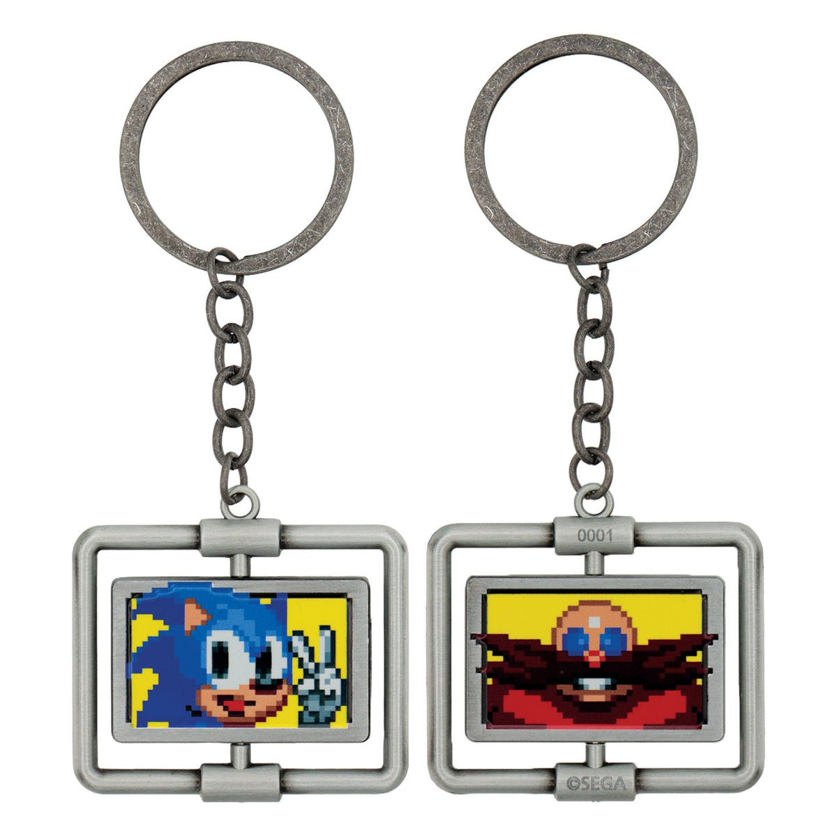 Sonic the Hedgehog Spinning Signpost Keyring | Fanattik