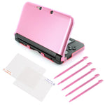 Starter kit for 3DS XL Nintendo stylus, protective screen & console cover - Glitter pink | ZedLabz