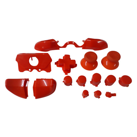 Full button set for Xbox One 1697 & Xbox One E 1698 model controllers replacement - Red | ZedLabz