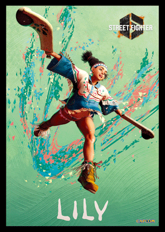 Street Fighter 6 Lily Plax lenticular frame 3D wall art officially licensed 10"x12" inch (23x30cm) | Pixel Frames - 3