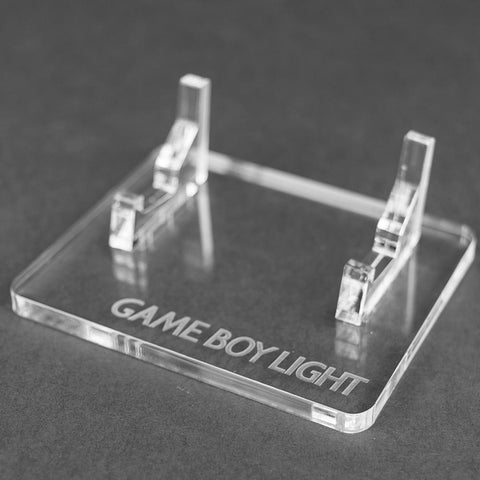 Display stand for Nintendo Game Boy Light handheld console - Frosted Clear | Rose Colored Gaming
